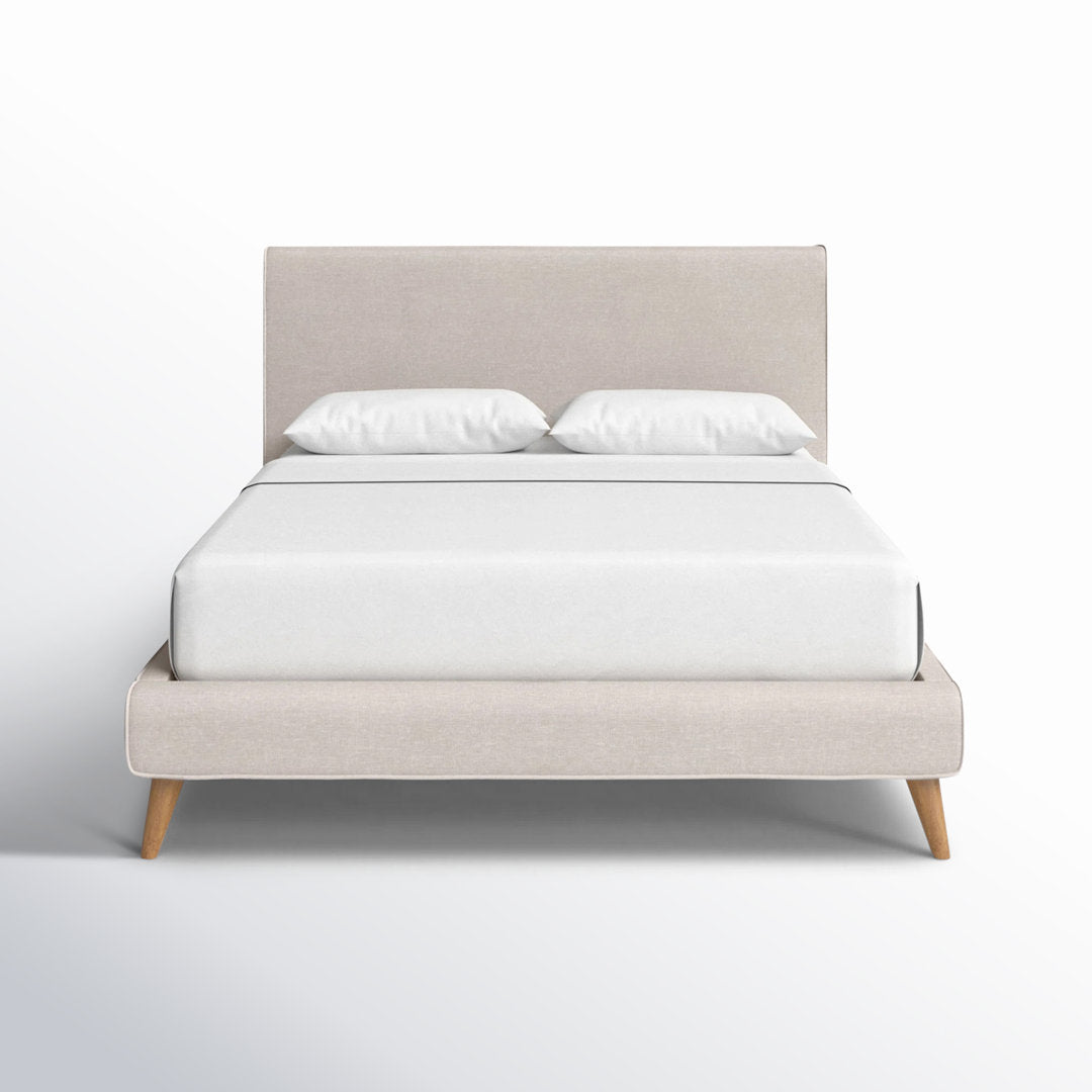 Williams Upholstered Bed AllModern Color: Light Gray Size: Queen