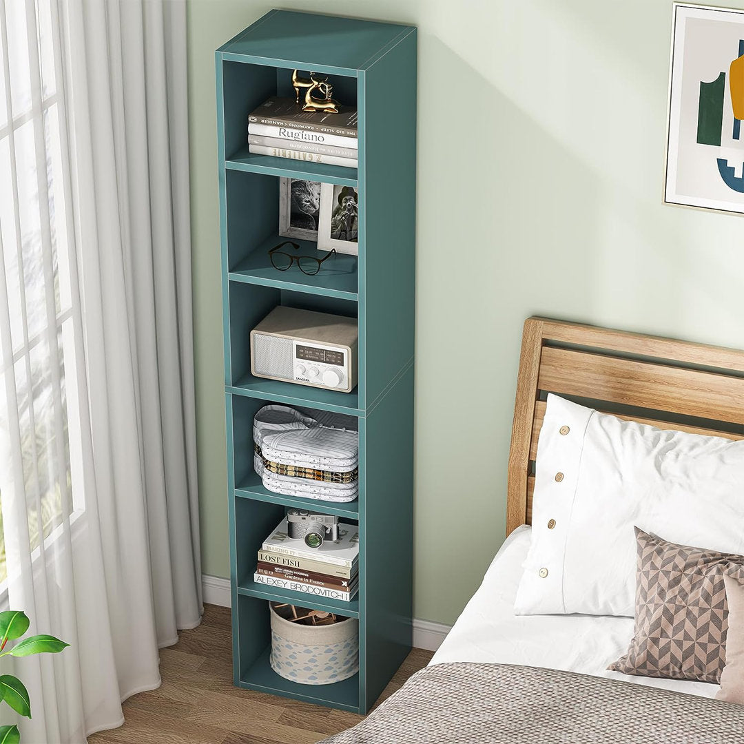 Chingford 70.87" H x 11.81" W Cube Bookcase Ebern Designs Color: Blue