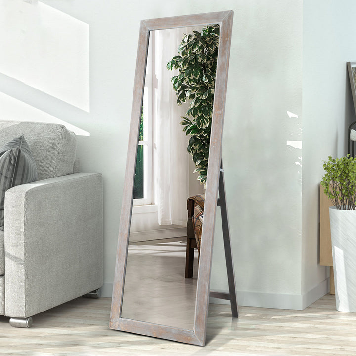 Eldorado Modern & Contemporary Full Length Mirror Three Posts™ Finish: Nature Wood