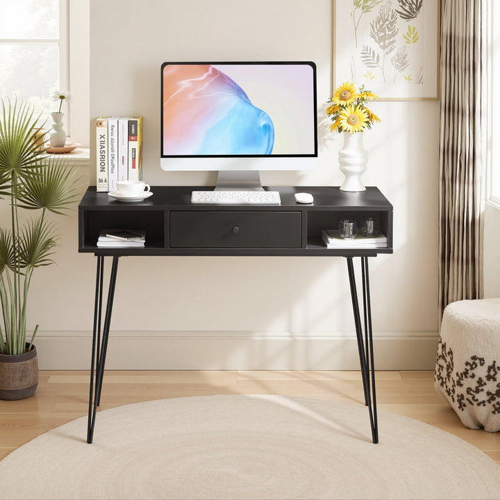 Kempst Home Office Computer Writing Desk Trent Austin Design® Color: Black