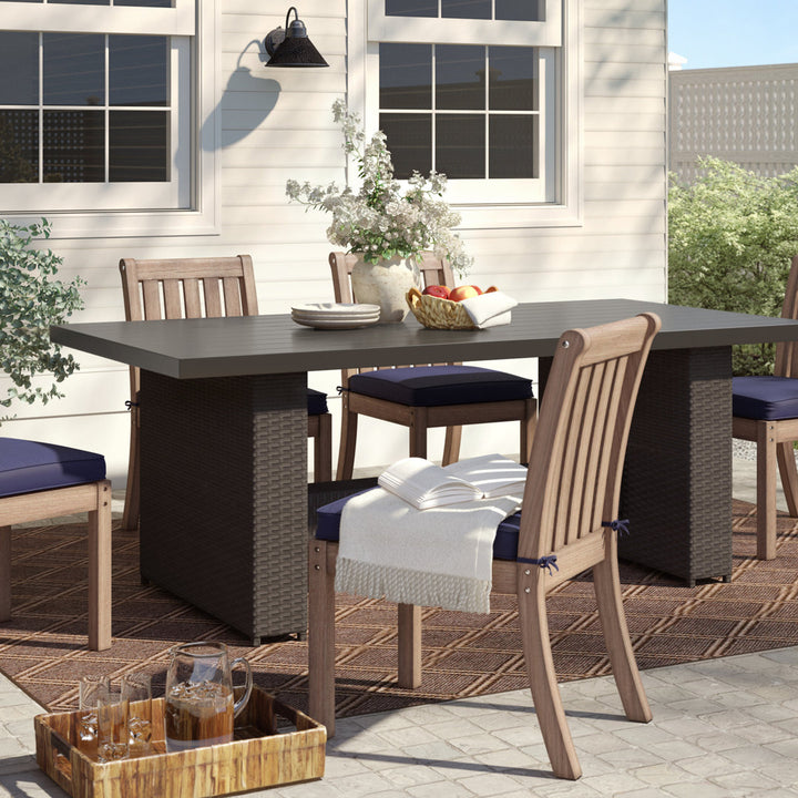 Larrissa Wicker Dining Table Latitude Run®
