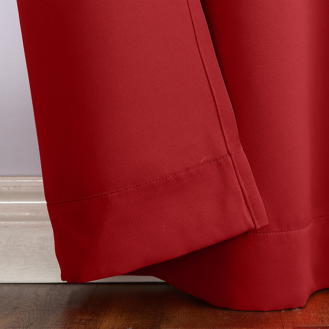 Wayfair Basics Blackout Grommet Curtain Panel Wayfair Basics® Curtain Color: Red Size per Panel: 40" W x 54" L