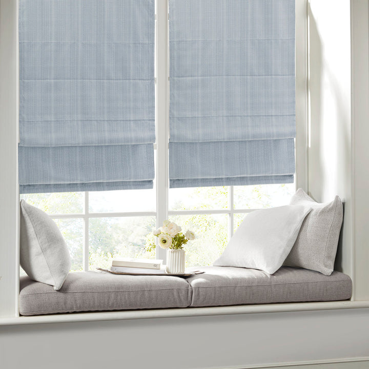 Galen Basketweave Cordless Room Darkening Roman Shade Madison Park Length & Width: 39"W x 64"L