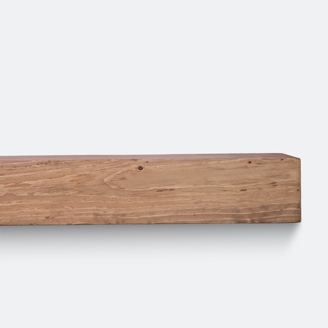 Melodye Rustic Fireplace Shelf Mantel Ebern Designs Shelf Length: 84 in., Finish: Aged Oak