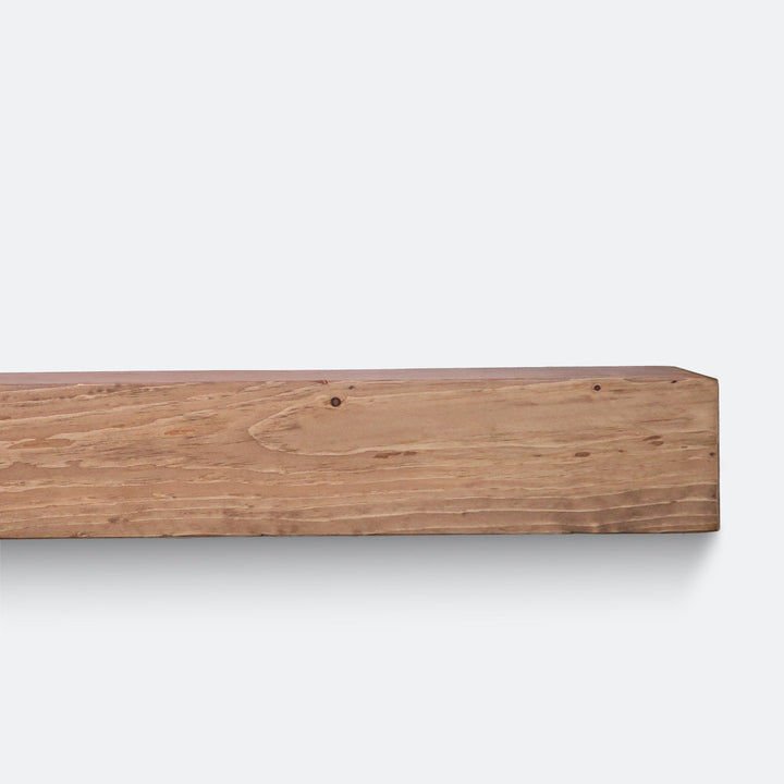 Melodye Rustic Fireplace Shelf Mantel Ebern Designs Shelf Length: 84 in., Finish: Aged Oak