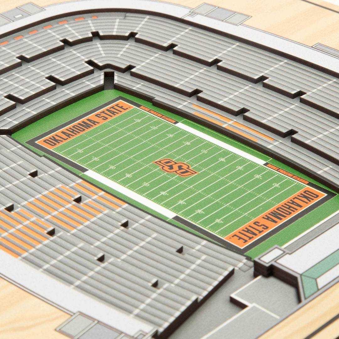 NCAA 5-Layer StadiumViews 3D Wall Art YouTheFan NCAA Team: Oklahoma State University
