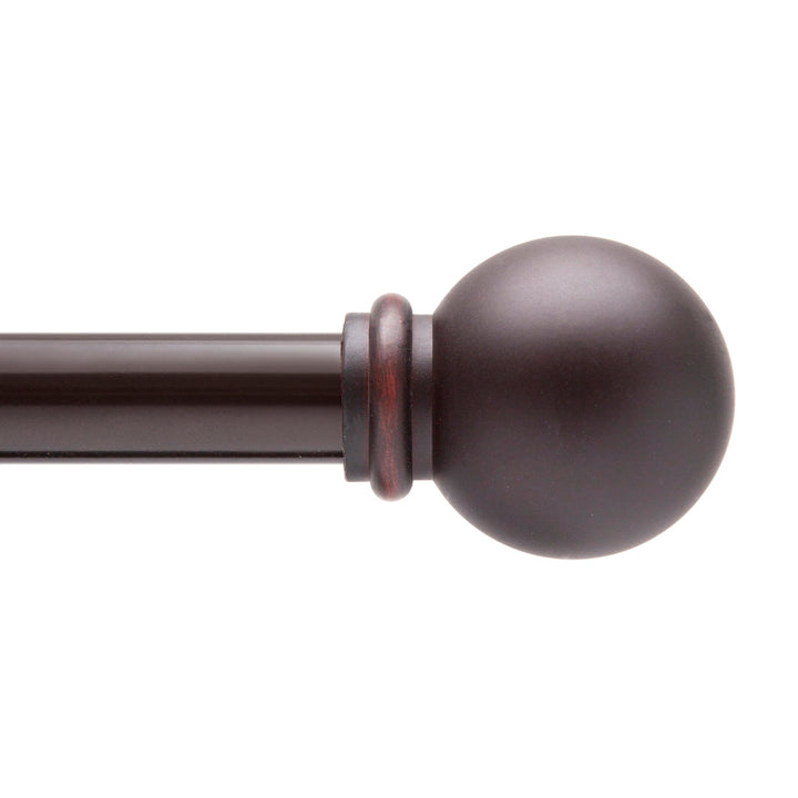Wayfair Basics Ball End Single Curtain Rod, 28-48" or 48-86" Adjustable Length, 5/8" Dia. Steel Wayfair Basics® Size: 28" - 48"  Finish: Weathered Brown