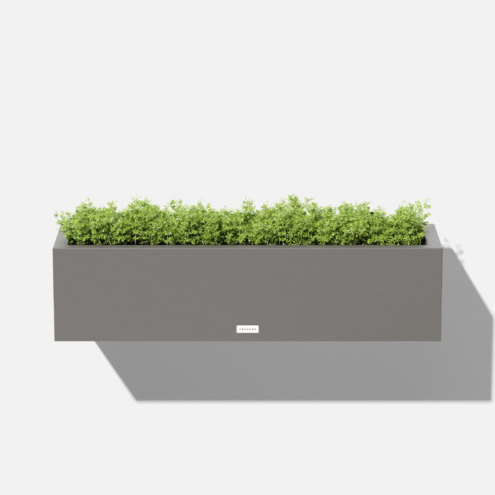 Block Series Railing Window Box Planter Veradek Color: Gray