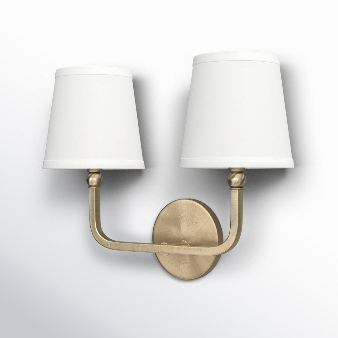 Climsland Dimmable Vanity Light Three Posts™ Finish: Aged Brass, Number of Lights: 2
