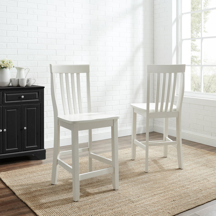 Diamondback Counter and Bar Stool (Set of 2) Three Posts™ Color: White Seat Height: Counter Stool (24" Seat Height)