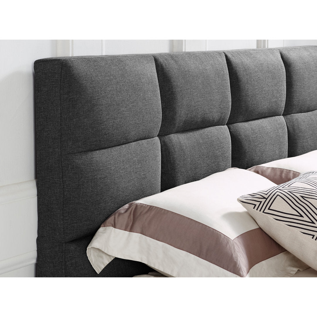Serta Candace Tufted Upholstered Low Profile Platform Bed Serta Color: Gray Size: Queen