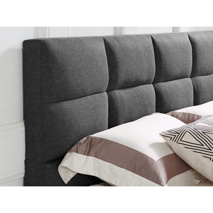 Serta Candace Tufted Upholstered Low Profile Platform Bed Serta Color: Gray Size: Queen