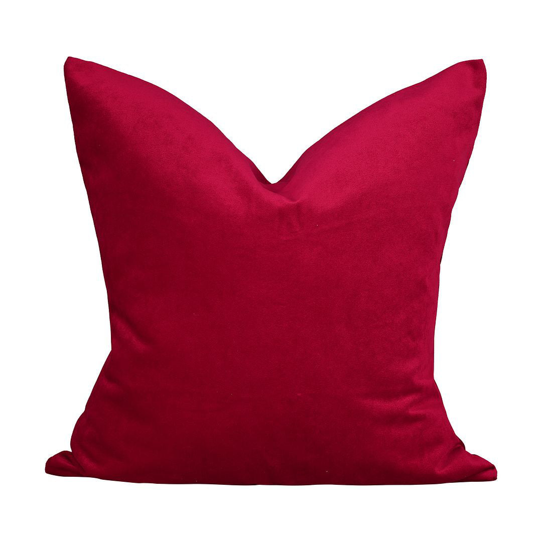 Velvet Throw Square Pillow Cover (Set of 2) Lilijan Home & Curtain Color: 53 Bright Maroon Size: 20" x 20"