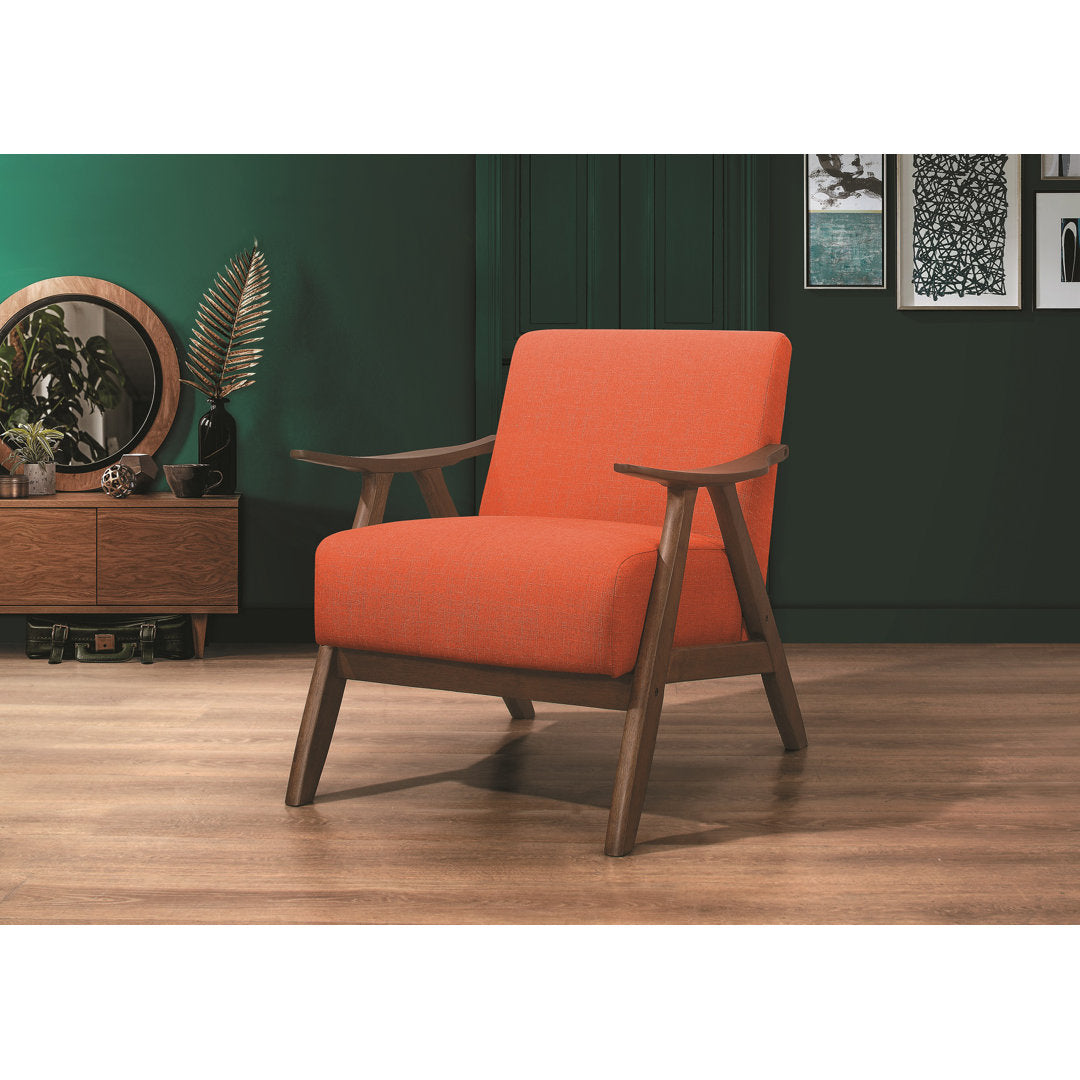 Hofstetter 72.39Cm Wide Polyester Armchair George Oliver Fabric: Orange Linen