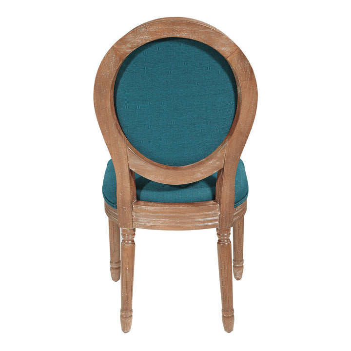 Haleigh King Louis Back Side Chair Ophelia & Co. Upholstery Color: Klein Azure