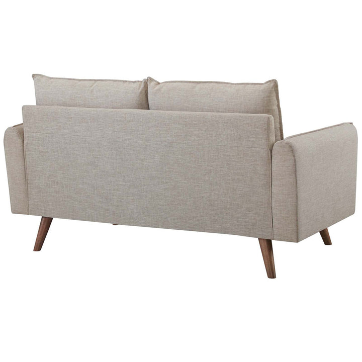 Modway Revive Upholstered Fabric Loveseat Modway Upholstery Color: Beige Polyester Blend