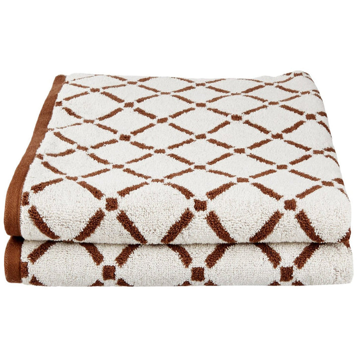 Marito 100% Cotton Bath Sheets (Set of 2) Wrought Studio™ Color: Chocolate/Cream
