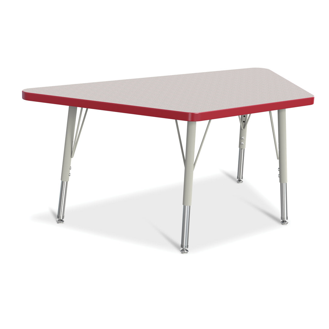 Berries® Trapezoid Activity Tables Jonti-Craft Size: 28" W x 48" D (Elementary size: 15" - 24" H) Side Finish: Maple