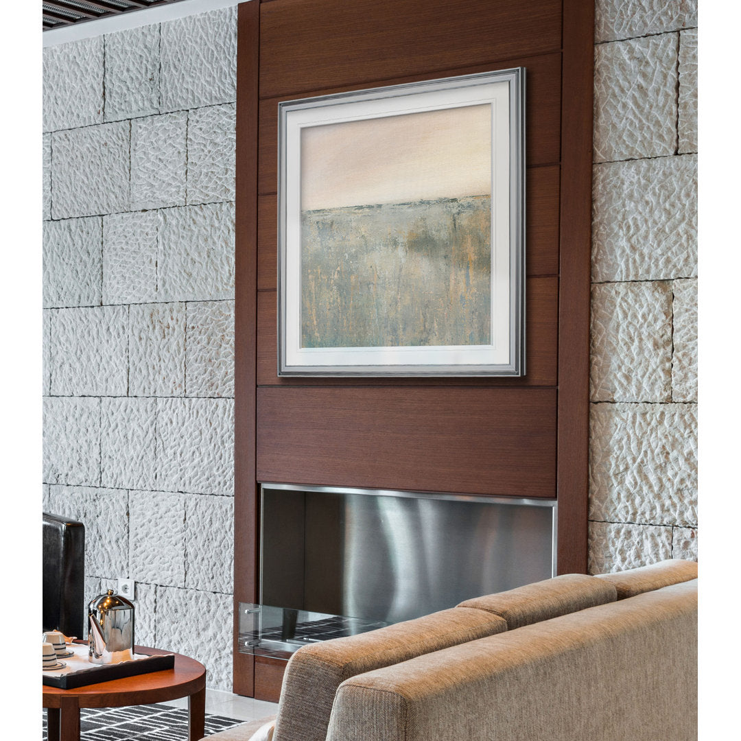 Sunset Marsh - Painting Print Wade Logan® Size: 23" H x 23" W x 1.5" D Format: Silver Framed