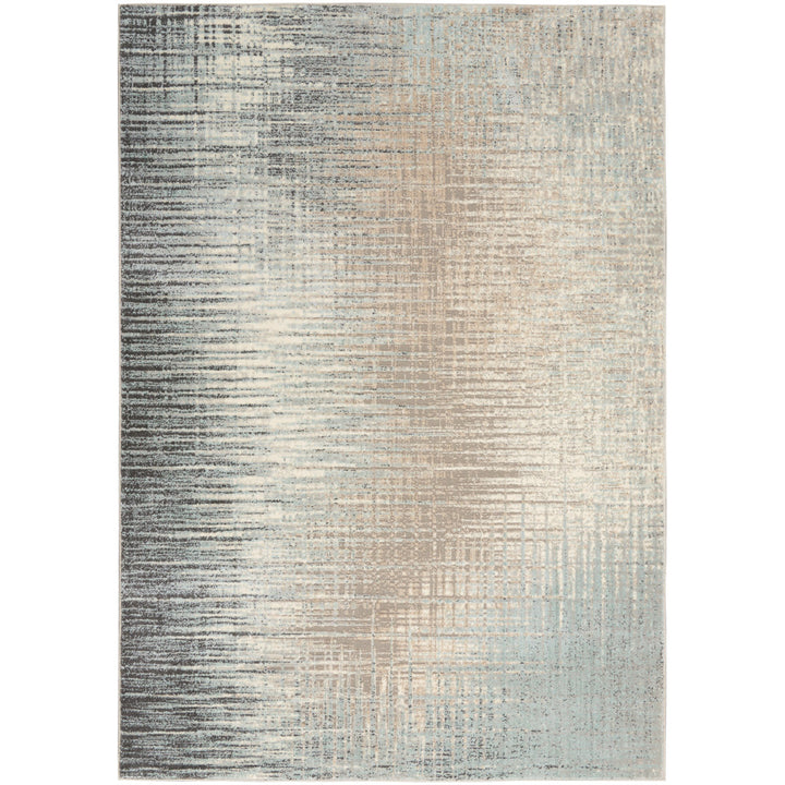 Kylan Abstract Teal/Gray/Beige Area Rug Steelside™ Rug Size: Rectangle 5'3" x 7'3"