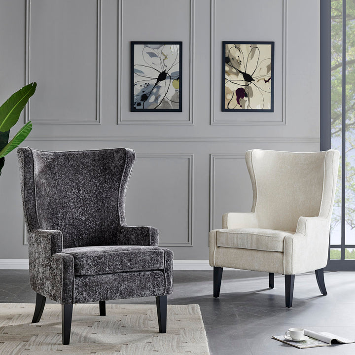Radyn 31" Wide Polyester Wingback Chair Red Barrel Studio® Body Fabric: Opus Cream 100% Polyester