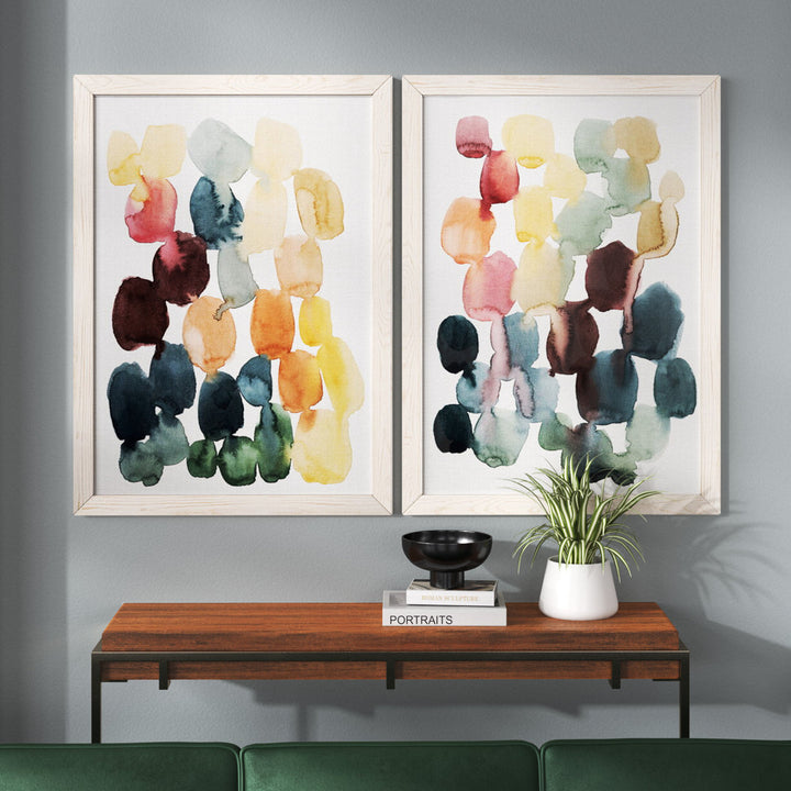 Desert Stones I - 2 Piece Picture Frame Painting Set on Canvas Wade Logan® Size: 43.5" H x 31.5" W x 1" D" Format: White Framed Canvas