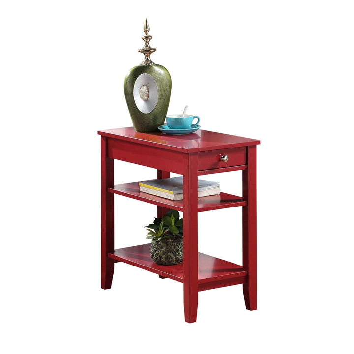 Carbin End Table with Drawer and Shelves Winston Porter Color: Cranberry Red