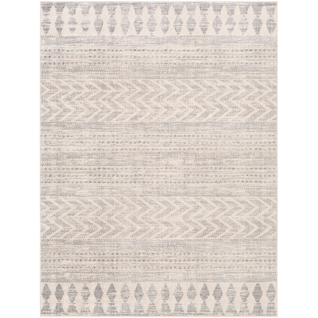 Herrod Geometric Gray/Taupe Area Rug Zipcode Design™ Rug Size: Rectangle 5'3" x 7'1"