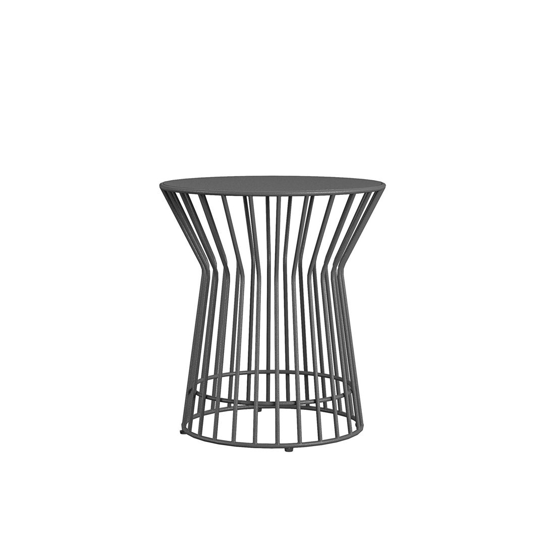 Roberta Powder Coated Steel Side Table Novogratz Color: Charcoal