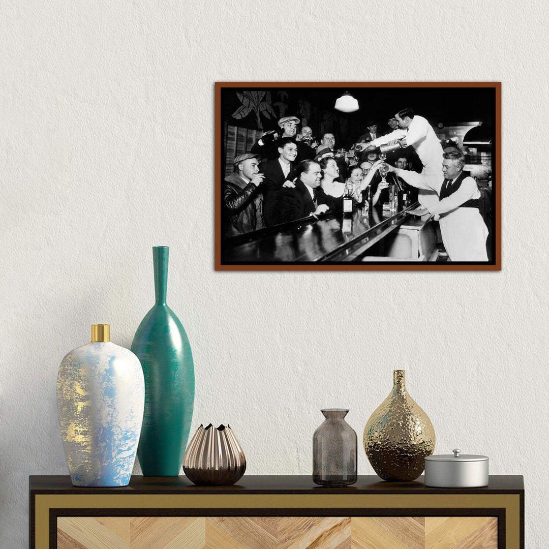End of the Prohibition Party - Photograph Print East Urban Home Size: 18" H x 26" W x 1.5" D Format: Classic Wood Framed Canvas