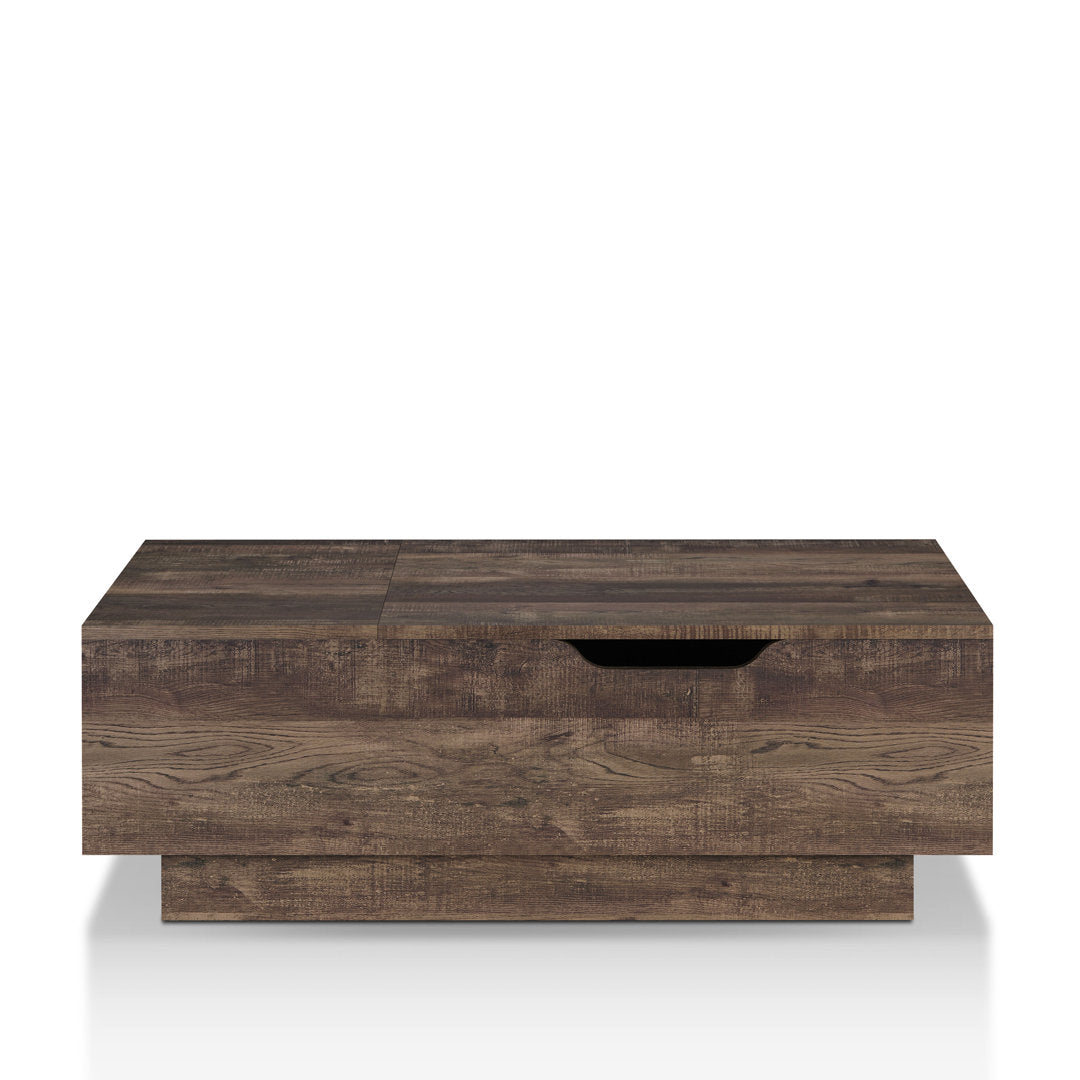 Kianna Lift Top Block Coffee Table with Storage Steelside™ Color: Reclaimed oak