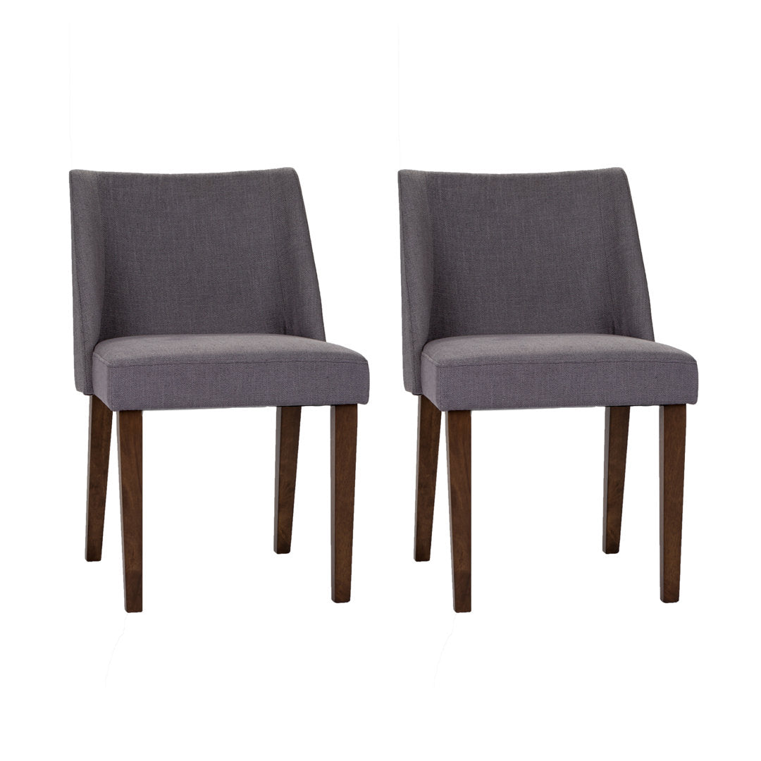 Didmarton Linen Side Chair (Set of 2) Zipcode Design™ Upholstery Color: Gray Linen