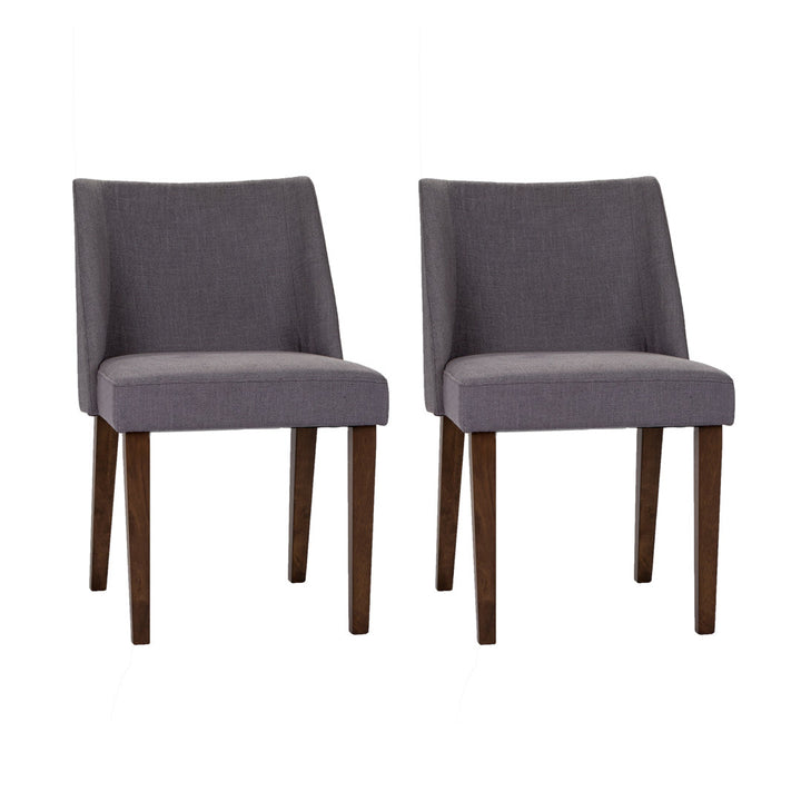 Didmarton Linen Side Chair (Set of 2) Zipcode Design™ Upholstery Color: Gray Linen
