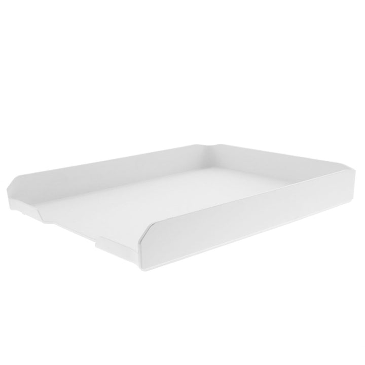 Yokum Letter Tray Stackable Paper Organizer Ebern Designs Color: White