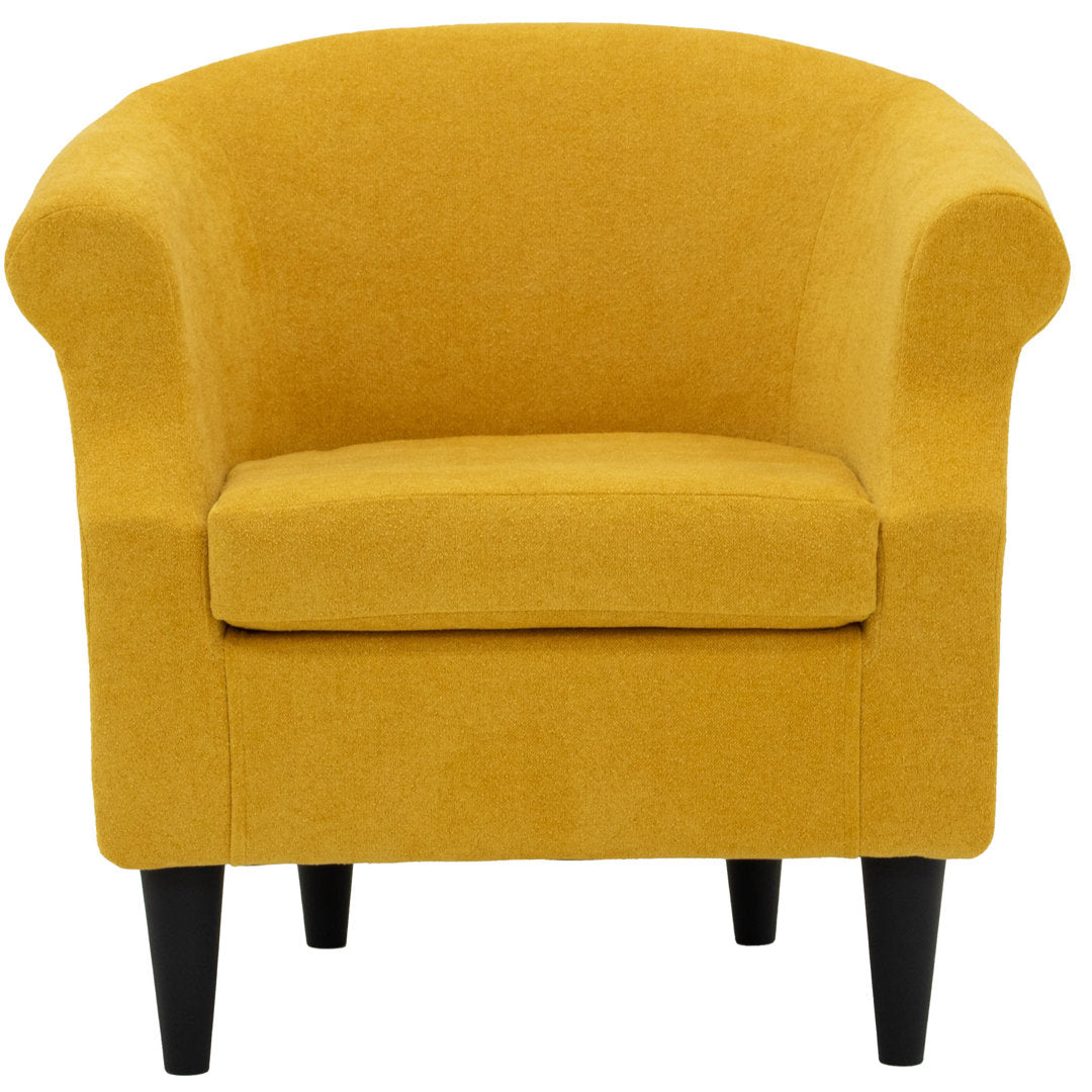 Adea Polyester Barrel Chair Lark Manor™ Fabric: Chloe Marigold