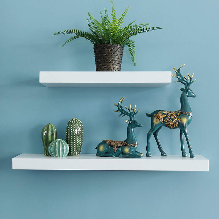 Himmelmann Floating Shelf Ebern Designs Size: 2" H x 59.5" W x 9.25" D Finish: White