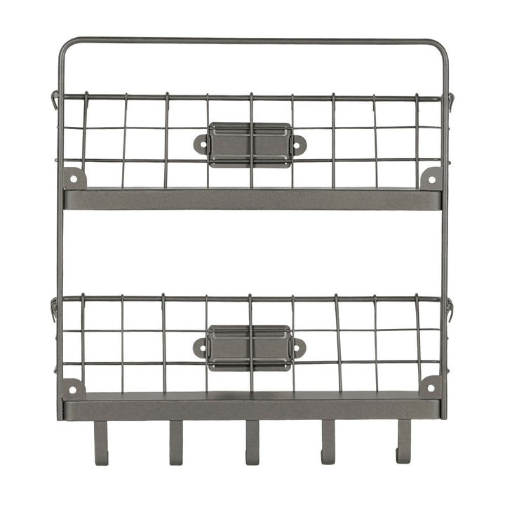Dickinson 2-Tier Letter Holder Organizer with Wall Baskets Williston Forge Finish: Gray