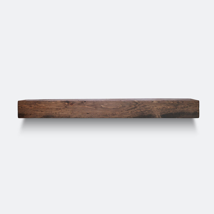 Melodye Rustic Fireplace Shelf Mantel Ebern Designs Shelf Length: 36 in., Finish: Jacobean