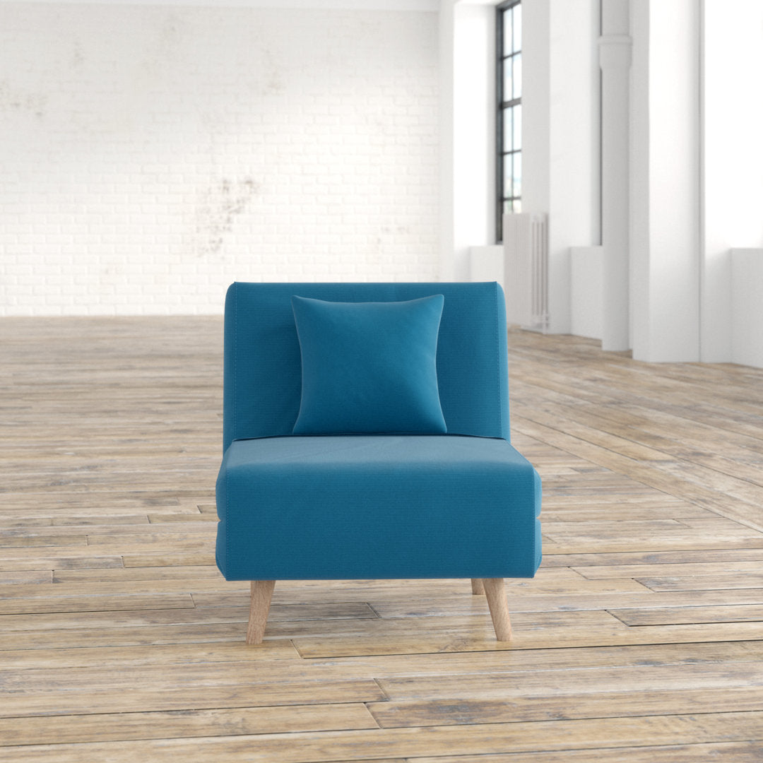 Melany 30" Convertible Chair Bed Mercury Row® Teen Fabric: Teal Polyester Blend