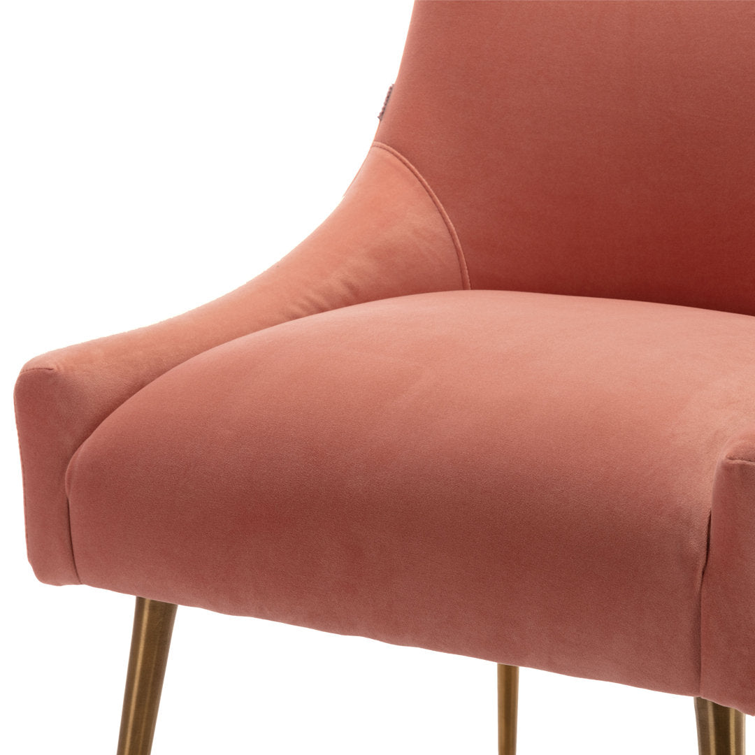 Surles Velvet Side Chair Everly Quinn Upholstery Color: Pink
