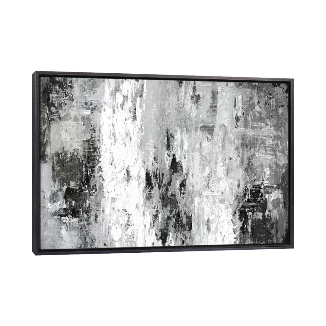 Black And White Abstract IV by PI Studio - Wrapped Canvas Print The Twillery Co.® Size: 40" H x 60" W x 1.5" D Format: Distressed Black Framed