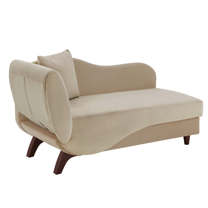 Gaven Armless Reclining Foam Chaise Lounge with Storage Mercury Row® Teen Upholstery Color: Dark Beige/Light Beige