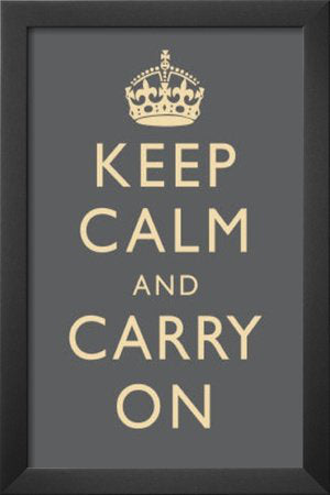 Keep Calm and Carry On' Framed Textual Art in Gray Buy Art For Less