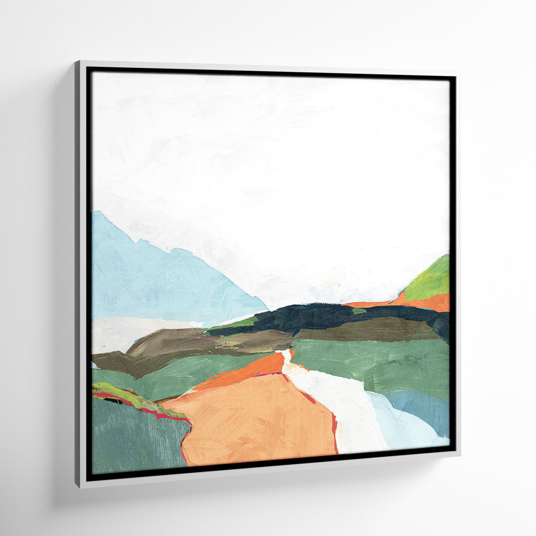 April Morning - Floater Frame Painting on Canvas Joss & Main Size: 31.5" H x 31.5" W x 2" D Format: Silver