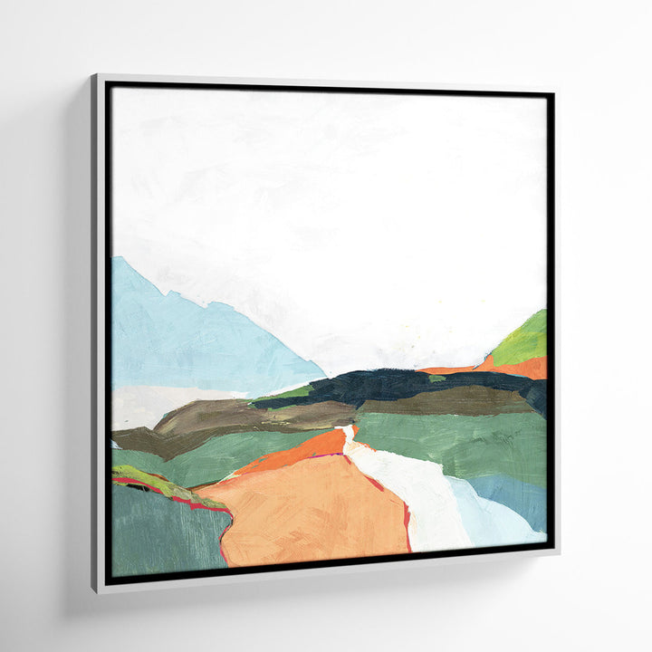 April Morning - Floater Frame Painting on Canvas Joss & Main Size: 31.5" H x 31.5" W x 2" D Format: Silver