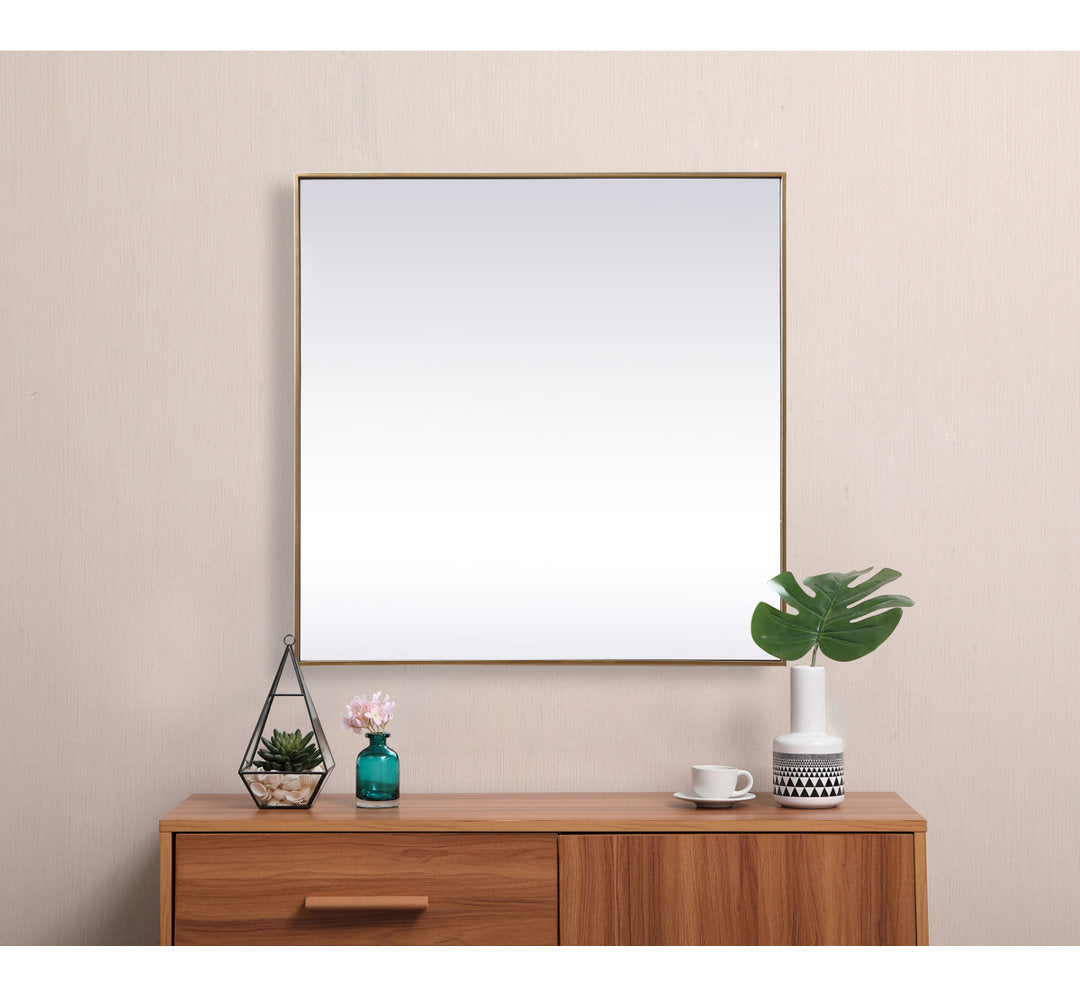 Valparaiso Accent Mirror Wade Logan® Size: 42"  x 42"  Finish: Brass