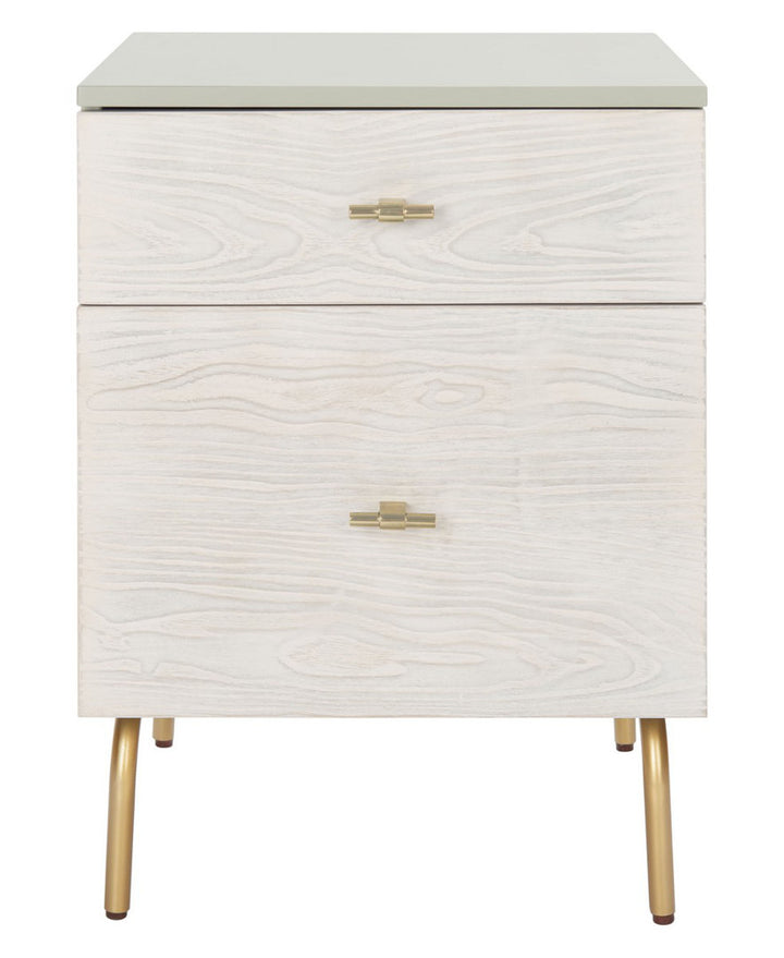 Linaris 2 - Drawer Nightstand Ivy Bronx Color: Gray/White Washed