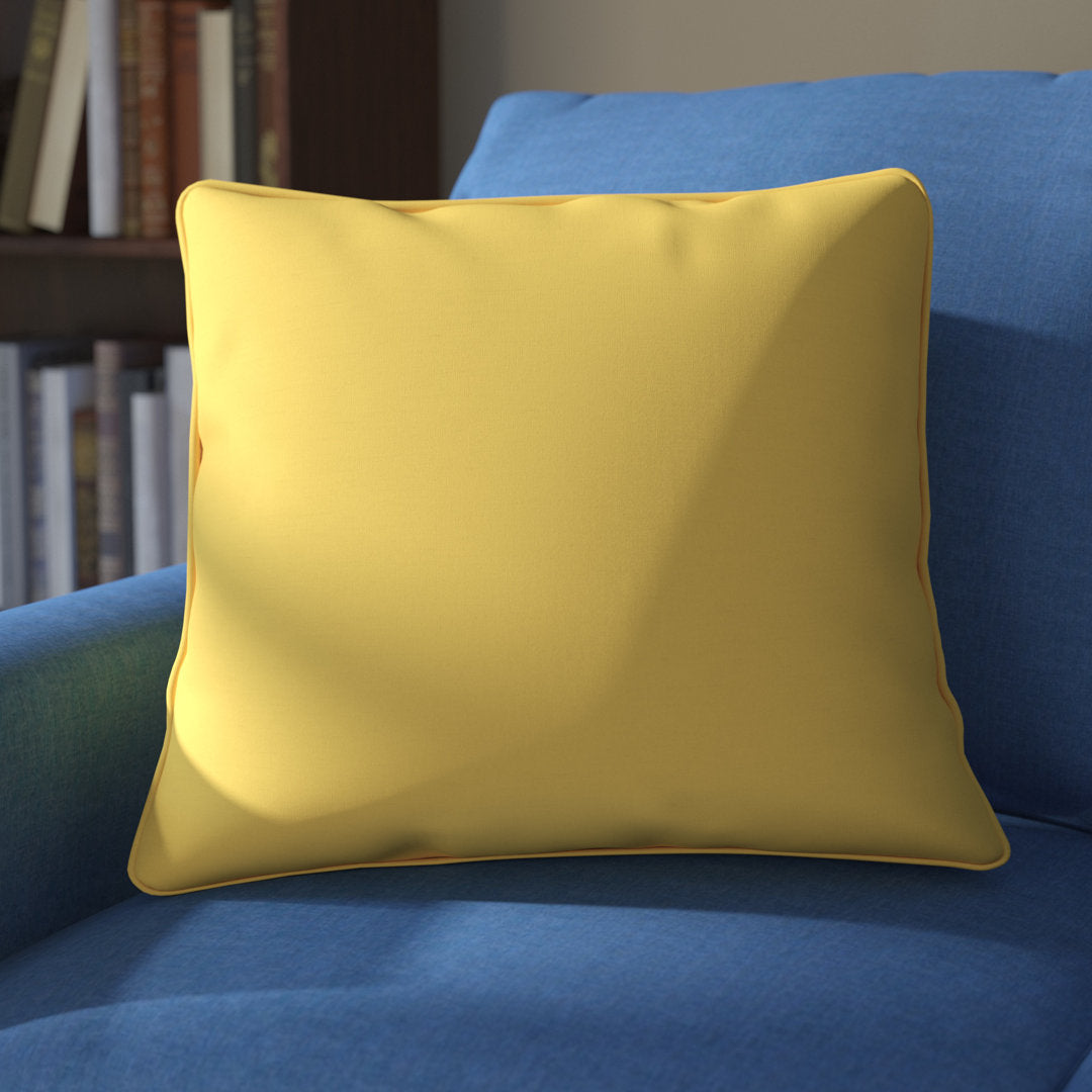 Square Pillow Cover & Insert (Set of 2) Blazing Needles Color: Yellow