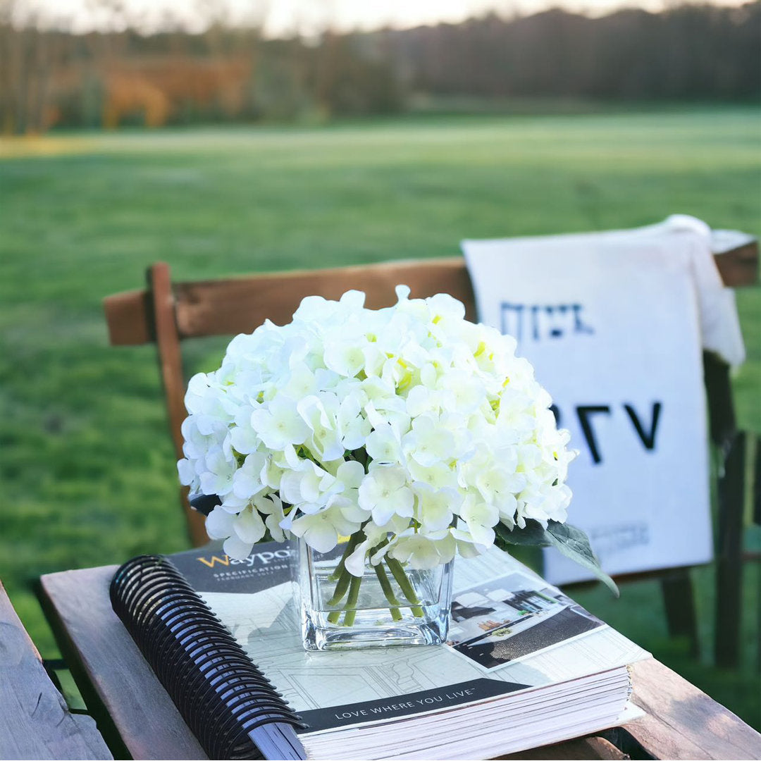 Hydrangea Floral Arrangement in Vase House of Hampton®