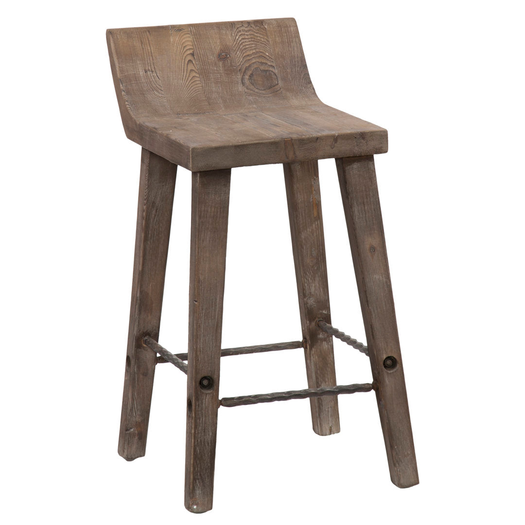 Carlson Solid Wood Stool Joss & Main Color: Rustic Brown Seat Height: Counter Stool (24" Seat Height)